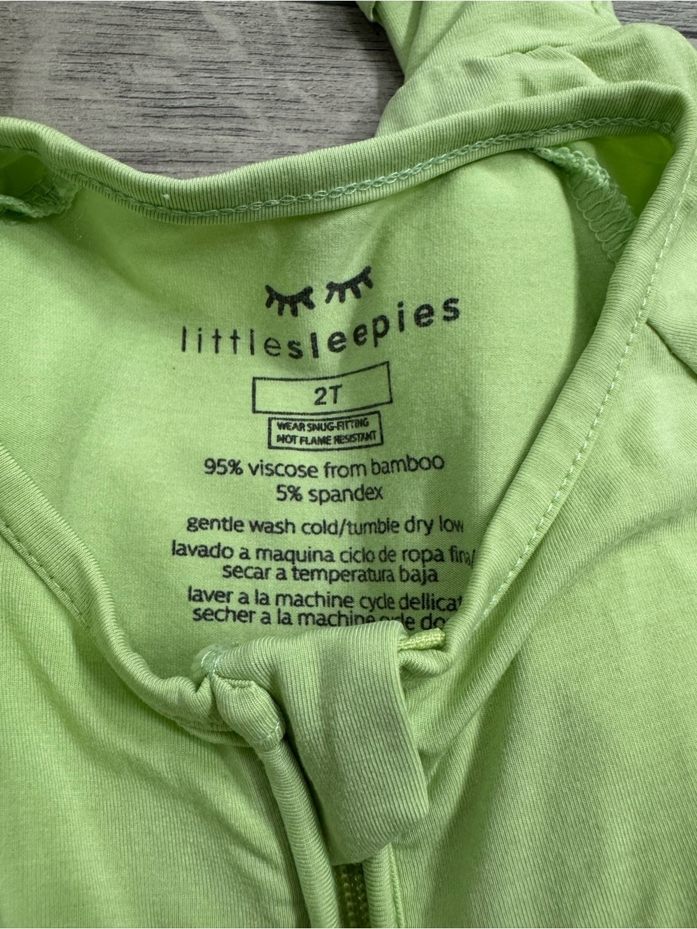 Little sleepies 2T zippy melon green - Picture 3 of 5